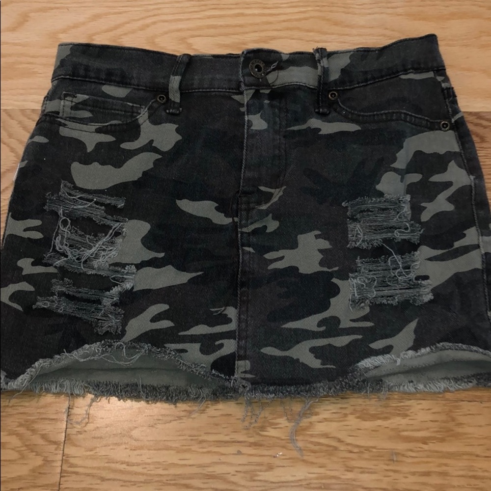 Camo Jean Skirt